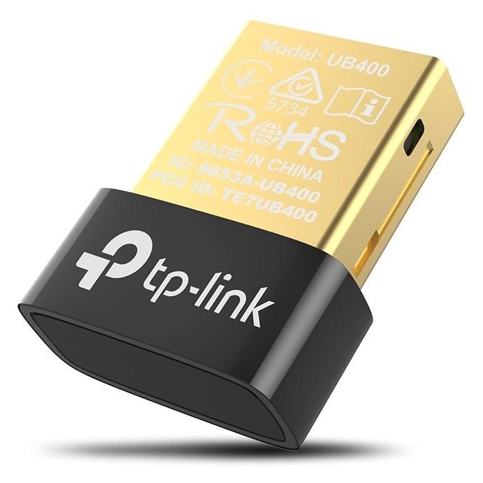 TP-Link UB400 Adaptador USB 2.0 Bluetooth 4.0 Nano, Transforma PC/Laptop en Bluetooth, Plug & Play Windows, 10m Alcance
