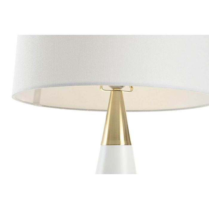 Lámpara de mesa Home ESPRIT Blanco Dorado 50 W 220 V 3