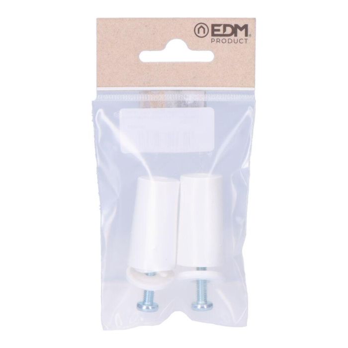 Edm Topes para Persiana Blanco 40 mm Largo - 2 Unidades 2 Edm Topes para Persiana Blanco 40 mm Largo - 2 Unidades 2