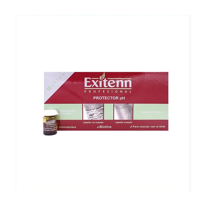 Exitenn Protector pH 10 Viales 6ml – Tratamiento Capilar para Mezclar con Tinte, Protege Cabello y Cuero Cabelludo