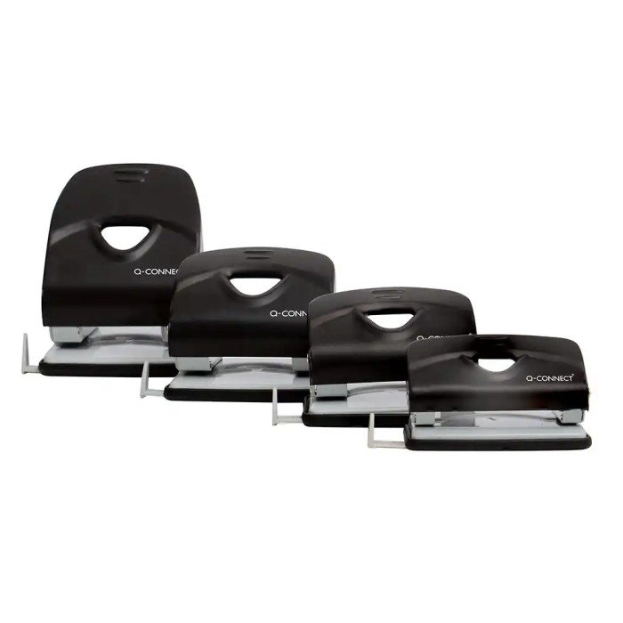 Q-connect Taladrador kf14221, 2 Taladros, Negro, Capacidad 40 Hojas, Apertura 3.5 mm 4