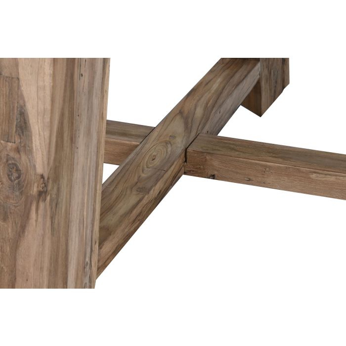 DKD Home Decor Mesa Comedor Item Home Redonda 160 x 160 x 78 cm Teca Reciclada Desmontable 4