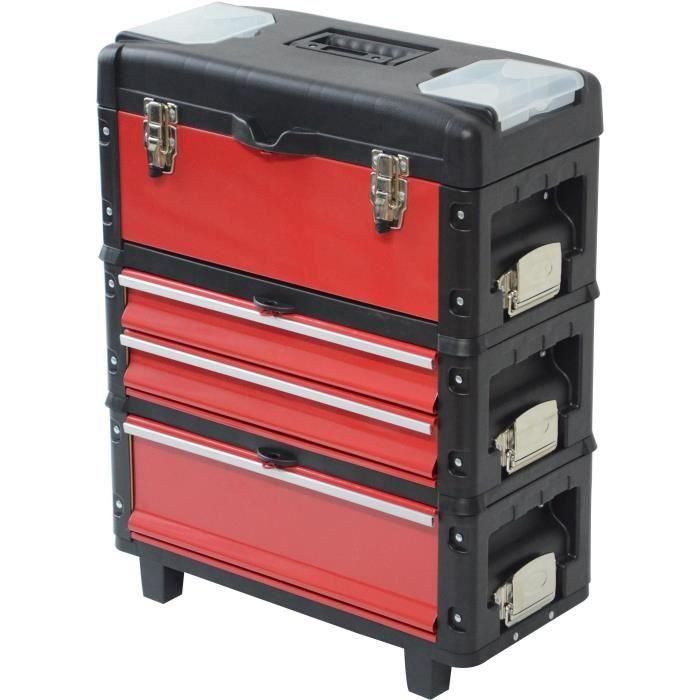 Defpro DEF3760040205915 Carro de Herramientas 3 Módulos Apilables 1