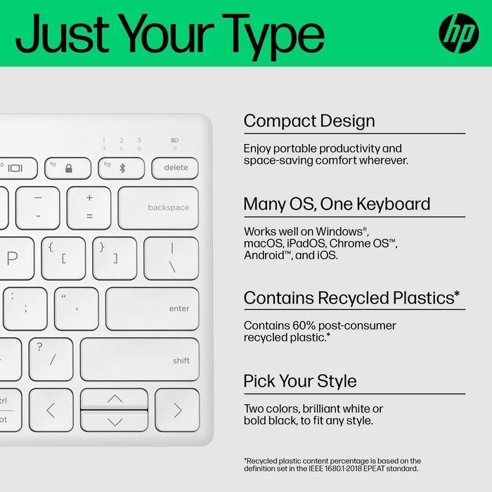 HP 350 Compact Multi-Device Bluetooth Keyboard 10 HP 350 Compact Multi-Device Bluetooth Keyboard 10