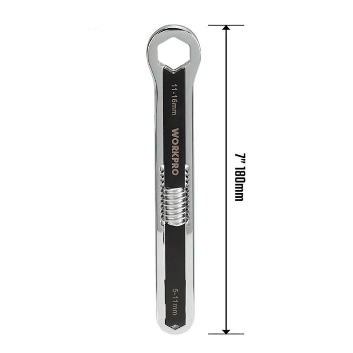 Llave ajustable universal 5 - 16 mm, métrica y sae 5 Llave ajustable universal 5 - 16 mm, métrica y sae 5