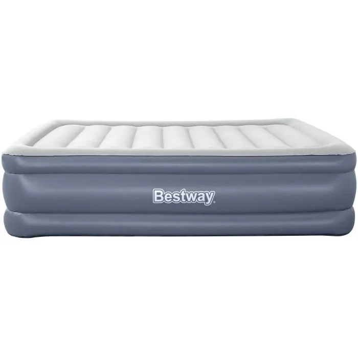 Bestway Colchón Hinchable 6713I Tritech para 2 Plazas, Bomba Eléctrica Integrada, Estructura de Cama, 203 x 152 x 51 cm