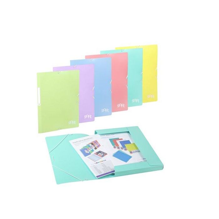 Carpeta De Gomas Y Solapas Carchivo Soft Polipropileno Fº Expositor De 30