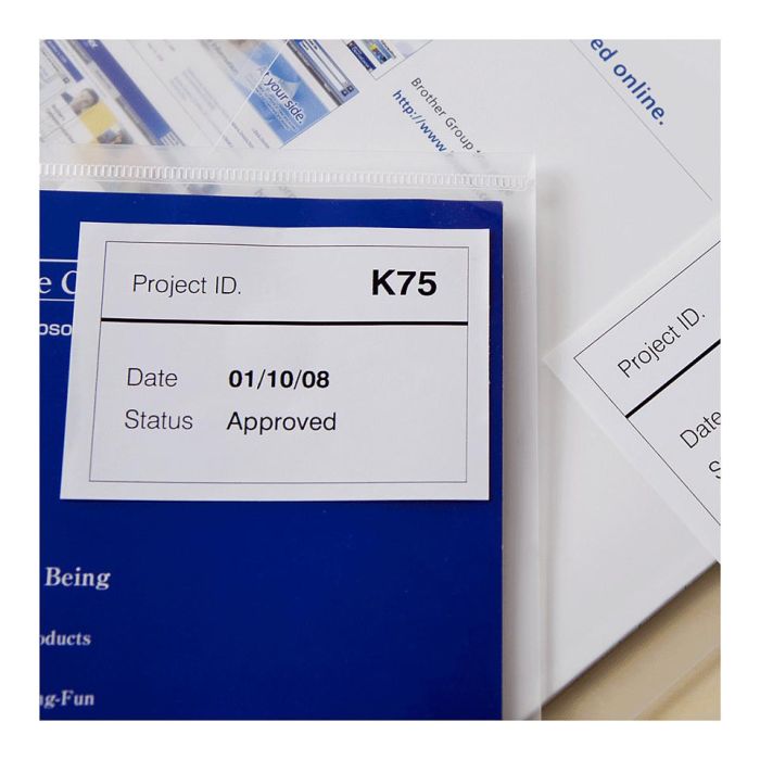 Brother DK44205 Etiqueta Cinta Papel Continuo Adhesiva Removible Blanca 62mm x 30,48m Consumible Maquina Etiquetas 2