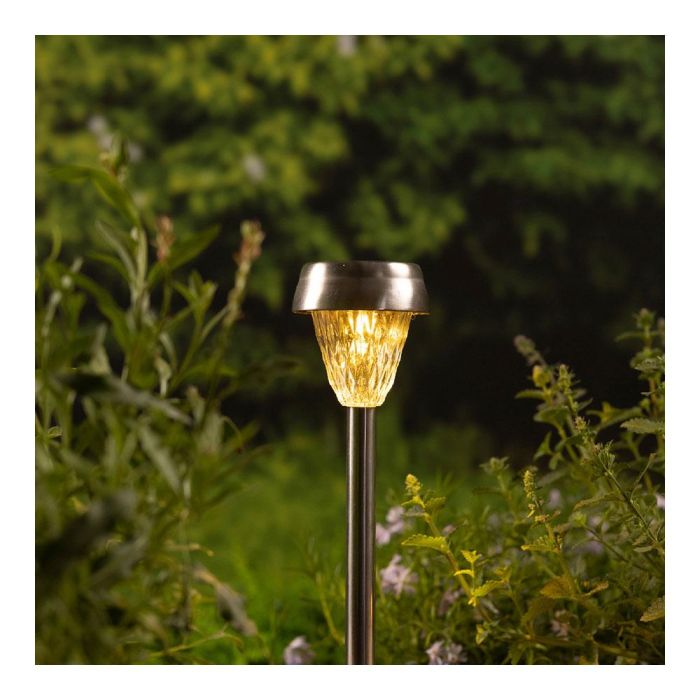 Lumineo Baliza inox luz cálida 24 x 8 cm, pack de 4 unidades 1