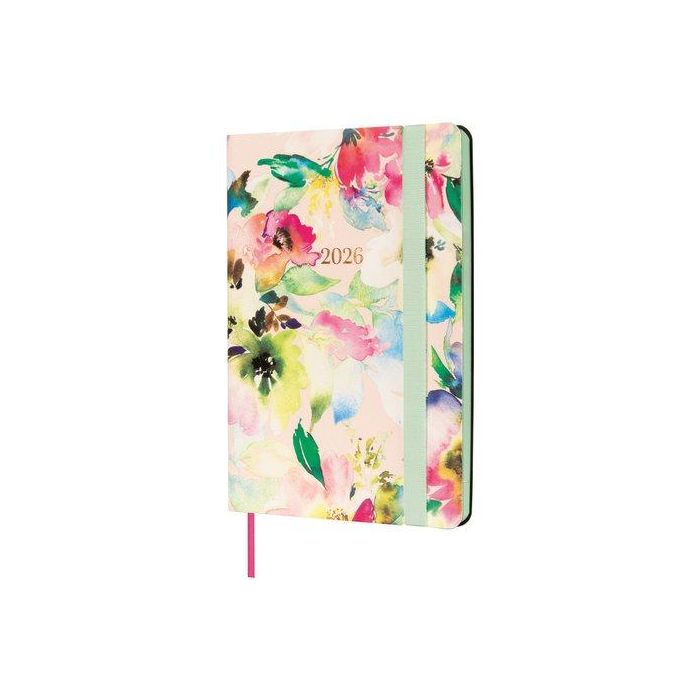 Agenda Anual (2026) Finocam Flexi Joy Cosida Tapa Flexible Con Goma F4 118X168 S/V Apais. Bloom