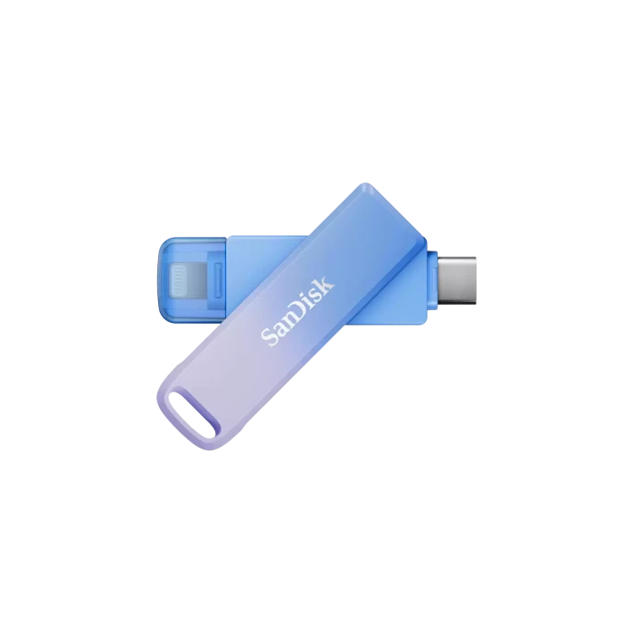 SanDisk Creator Phone Drive Unidad Flash USB 256 GB USB Type-C / Lightning 3.2 Gen 1 Azul, Lila SDIXD0N-256G-GN6TP