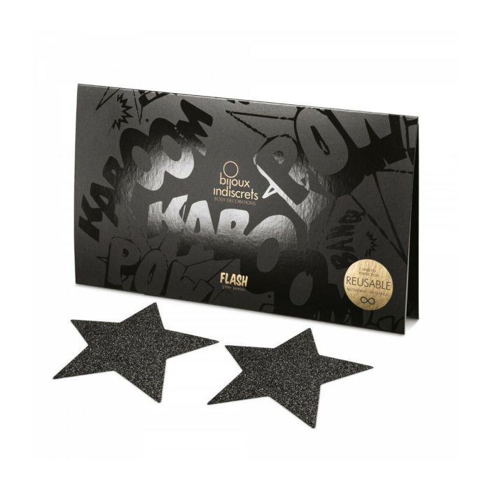 Pezoneras de Estrellas Negras Bijoux Indiscrets 156 Negro 3 Pezoneras de Estrellas Negras Bijoux Indiscrets 156 Negro 3
