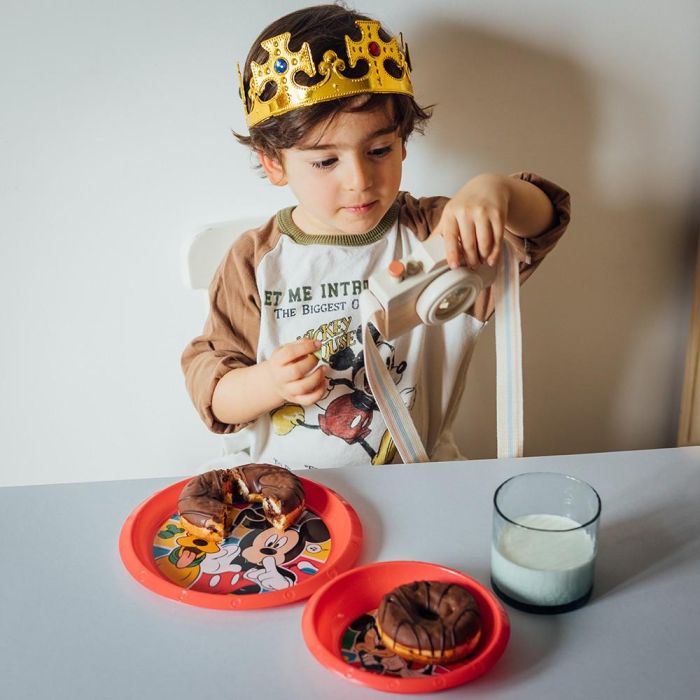 Licensing Plato PP Fácil Mickey CZ11382 Disney Apto para Niños 4 Años Plástico Reciclable Libre BPA Resistente Caídas 21.5 cm 1