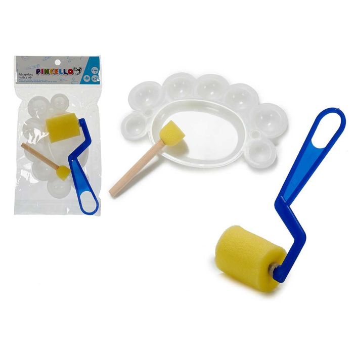 Set Rodillo Esponja Con Sello Y Paleta Pincello 10X4CM (36 Unidades) Set Rodillo Esponja Con Sello Y Paleta Pincello 10X4CM (36 Unidades)