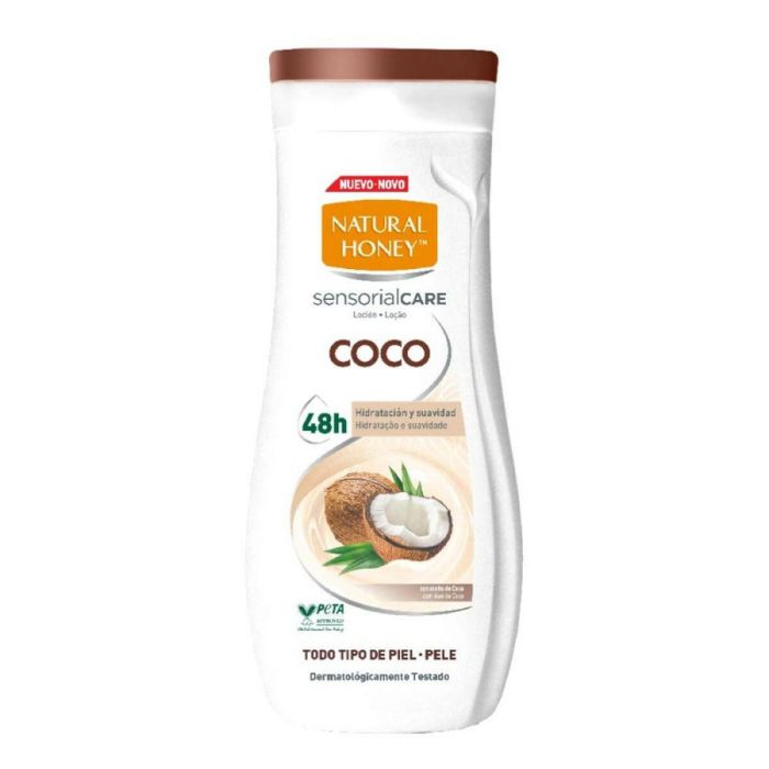 Natural Honey Loción Corporal Coco Aceite de Coco, Hidratante Intensa Piel Suave Radiante 48h, Todo Tipo de Piel, 330 ml 0 Natural Honey Loción Corporal Coco Aceite de Coco, Hidratante Intensa Piel Suave Radiante 48h, Todo Tipo de Piel, 330 ml 0