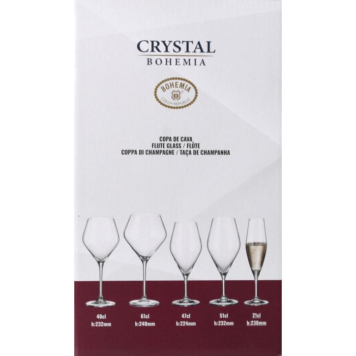 Bohemia Juego de 6 Copas de Champagne Colección Galaxia 210 ml - Juego Completo de Copas para Brindis y Eventos Especiales, 23 cm de Altura (4 Cajas) 3