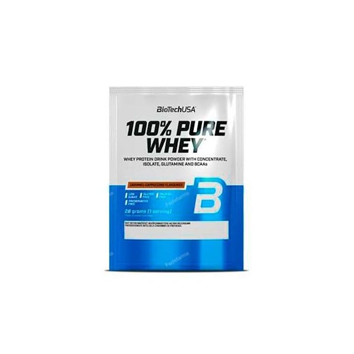 BIOTECHUSA 100% Pure Whey Caramelo-Cappuccino - 28G Proteína de Suero de Leche