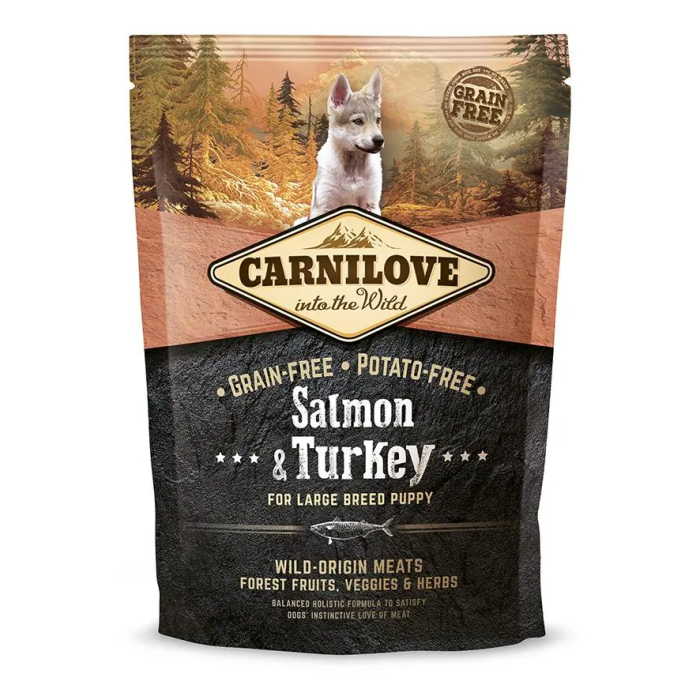 Carnilove Pienso para Perros Puppy Large Salmón y Pavo 1,5 kg