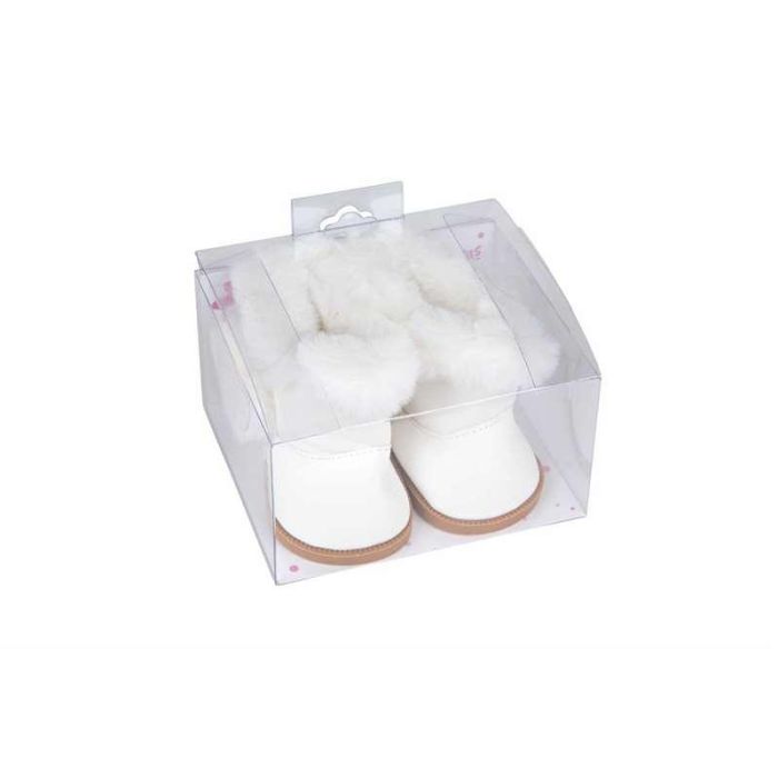 Set botas blancas con pelo para muñecos de 40 cm Set botas blancas con pelo para muñecos de 40 cm