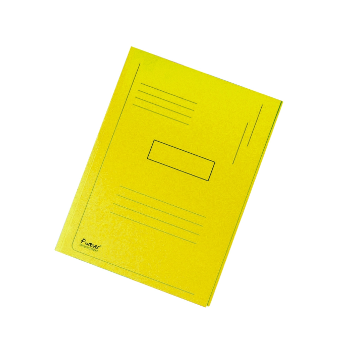 Exacompta Subcarpeta Cartulina Reciclada A4 Amarillo 280g/m2 con 2 Solapas Certificado Blue Angel 1