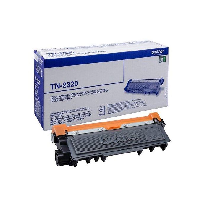 Toner Brother Tn-2320 Dcp-L2500/L2520/L2540, Hl-L2300/L2340/L2360/L2365, Mfc-L2700/L2720/L2740 Negro (2.600 Pág.)