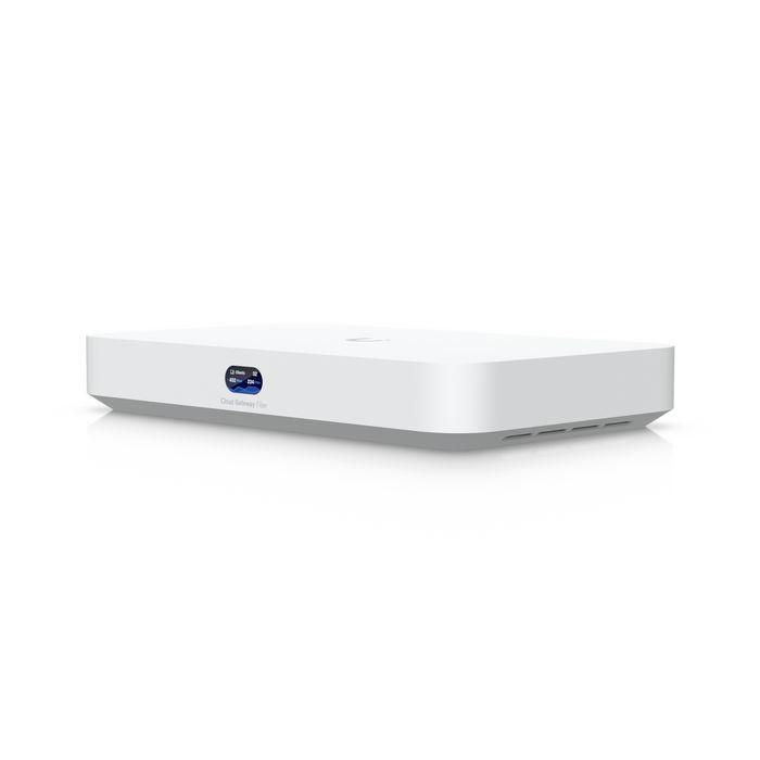 Ubiquiti Cloud Gateway Fiber, Quad-core ARM Cortex-A73 at 2.2 GHz, 3 GB memory, 10G SFP+,10 GbE RJ45 4x 2.5 GbE RJ45, 30W PoE+, 0.96" LCM, Bluetooth, 212.8 x 127.6 x 30 mm 0 Ubiquiti Cloud Gateway Fiber, Quad-core ARM Cortex-A73 at 2.2 GHz, 3 GB memory, 10G SFP+,10 GbE RJ45 4x 2.5 GbE RJ45, 30W PoE+, 0.96" LCM, Bluetooth, 212.8 x 127.6 x 30 mm 0