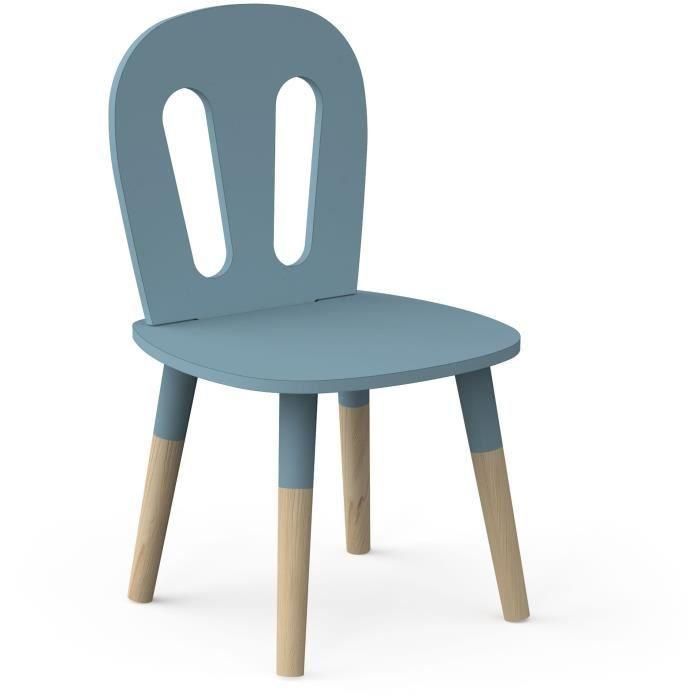 Conjunto de 1 mesa + 2 sillas FIRMIANA - Estilo escandinavo - colores: azul tormenta y madera natural - DEMEYERE 5 Conjunto de 1 mesa + 2 sillas FIRMIANA - Estilo escandinavo - colores: azul tormenta y madera natural - DEMEYERE 5