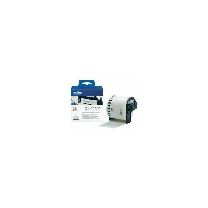 Brother DK22205 Rollo de Etiquetas Continuas Originales de Papel Blanco Adhesivo Fuerte Permanente para Impresoras QL Brother DK22205 Rollo de Etiquetas Continuas Originales de Papel Blanco Adhesivo Fuerte Permanente para Impresoras QL