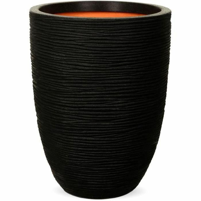 Capi Europe CAP8716443060014 Florero bajo elegante RIB NL, 34 x 46 cm, Negro 0 Capi Europe CAP8716443060014 Florero bajo elegante RIB NL, 34 x 46 cm, Negro 0