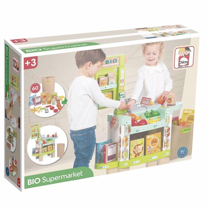 Supermercado bio con sonidos ¡con menos plástico y más cartón! contiene 20 accesorios 78x19x59,5 cm 1