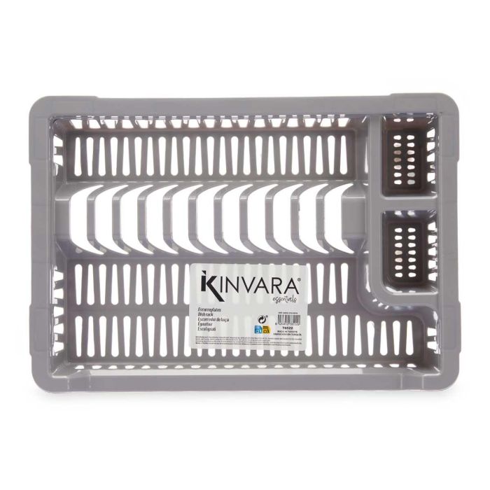 Escurridor Plato Plastico Pequeño Gris Kinvara 42X7CM (24 Unidades) 2 Escurridor Plato Plastico Pequeño Gris Kinvara 42X7CM (24 Unidades) 2
