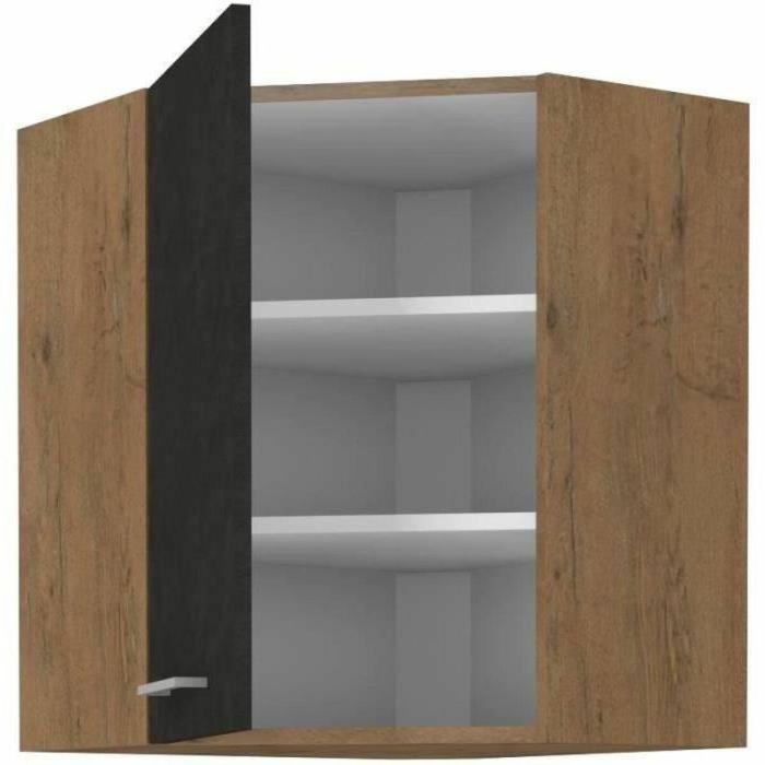 Rock ROCKGANGLE Columna de esquina Melamina, roble Lancelot y gris matera, 1 puerta, 58x72 cm 4 Rock ROCKGANGLE Columna de esquina Melamina, roble Lancelot y gris matera, 1 puerta, 58x72 cm 4