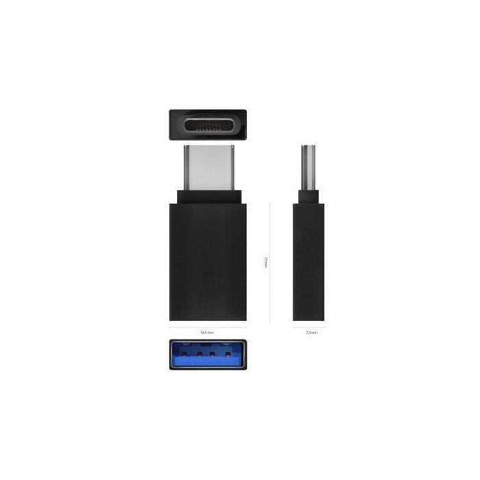 AISENS - MINI ADAPTADOR ALUMINIO USB 3.2 GEN1 3A, TIPO USB-C/M-A/H, NEGRO 2 AISENS - MINI ADAPTADOR ALUMINIO USB 3.2 GEN1 3A, TIPO USB-C/M-A/H, NEGRO 2