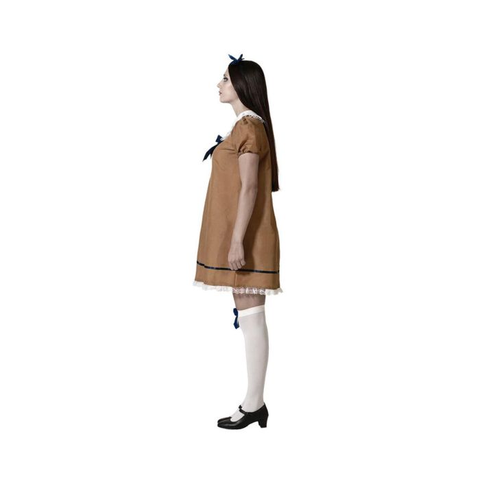 Disfraz Muñeca Halloween Vestido Marrón Mujer Adulto XS-S 2