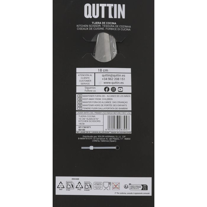 Inde Tijera de Cocina 18 cm Albacete Colección Natura (8 Unidades) 1