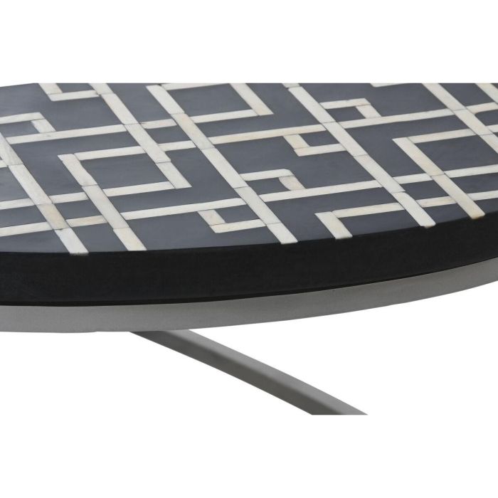 Mesa de Centro Home ESPRIT Negro Marfil 150 x 80 x 40 cm 4 Mesa de Centro Home ESPRIT Negro Marfil 150 x 80 x 40 cm 4