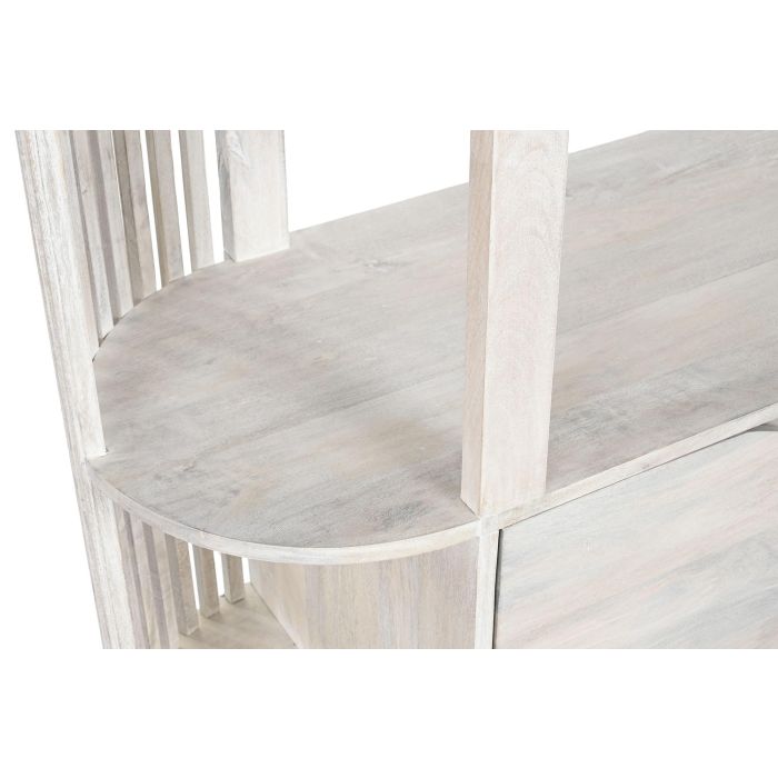 DKD Home Decor Estantería Moderna de Madera de Mango Blanco 116x40x160 cm 1 DKD Home Decor Estantería Moderna de Madera de Mango Blanco 116x40x160 cm 1