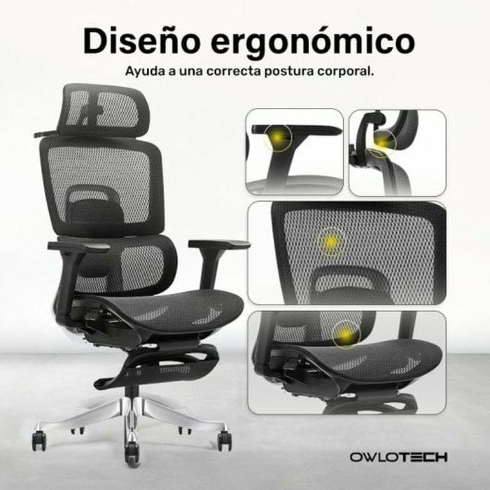 Silla de Oficina Owlotech Negro 5 Silla de Oficina Owlotech Negro 5