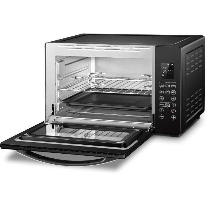 CONTINENTAL EDISON CEMF45DIG - Mini horno eléctrico 45L negro - 2000W - Asador, Convección natural 1