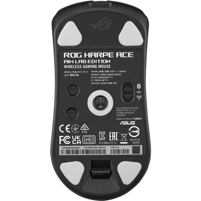 ASUS ROG Harpe Ace Aim Lab Edition Ratón Gaming Inalámbrico/Bluetooth, 36000 DPI, Ambidextro, Negro 1