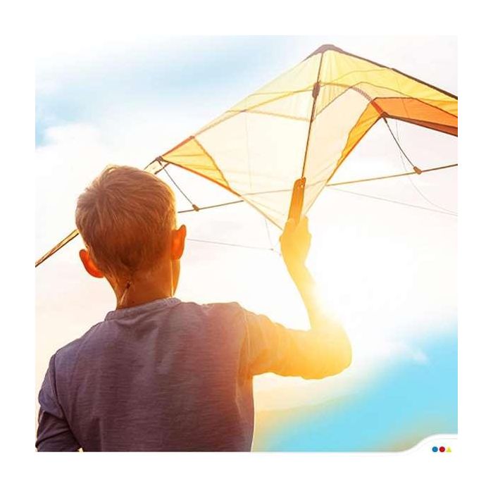 Cometa stunt kite pop-up magic arco iris 125x72 cm 9