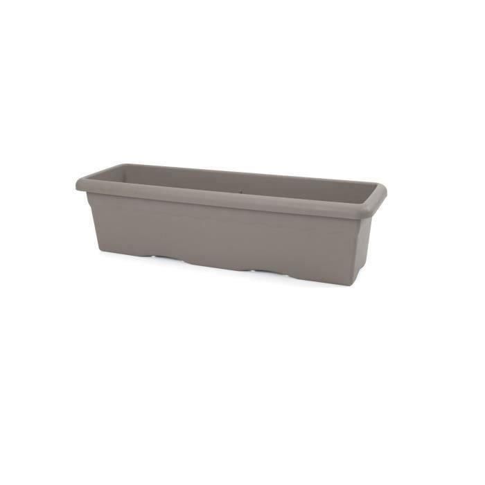 Jardinera rectangular PLASTIKEN - 80 X 33 cm - Taupe