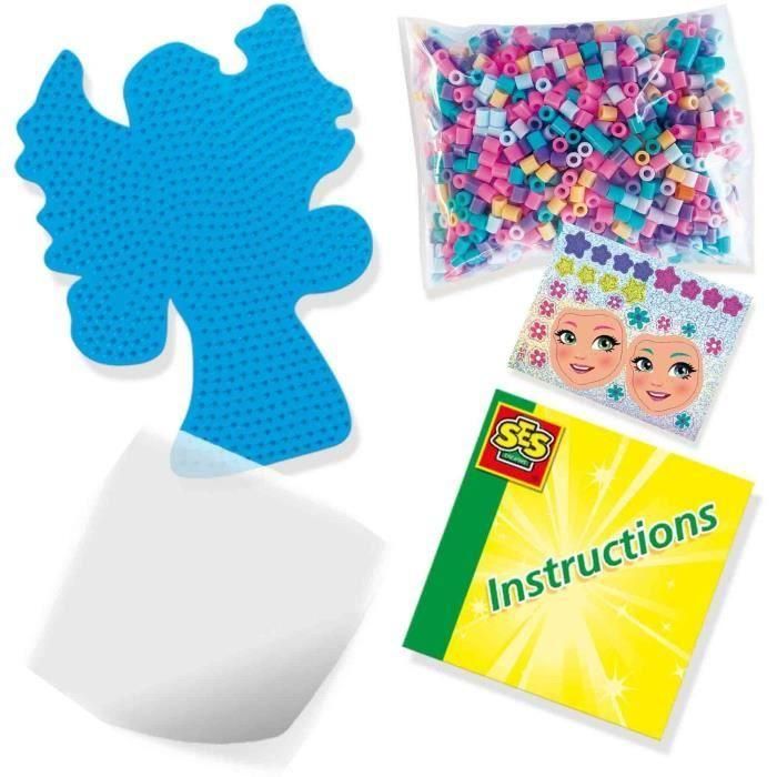 Cuentas para planchar - Hadas - SES CREATIVE - Crea magníficas hadas con 1200 cuentas y bandeja con forma de hada. 4 Cuentas para planchar - Hadas - SES CREATIVE - Crea magníficas hadas con 1200 cuentas y bandeja con forma de hada. 4