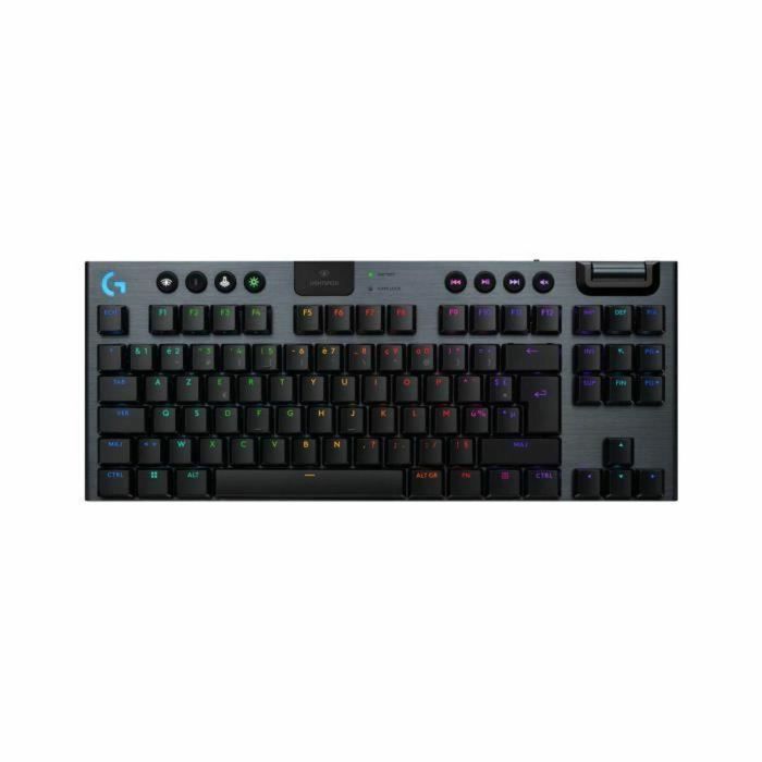 Teclado para juegos - inalámbrico - Logitech G - G915 TKL X - Interruptor táctil - AZERTY - Negro