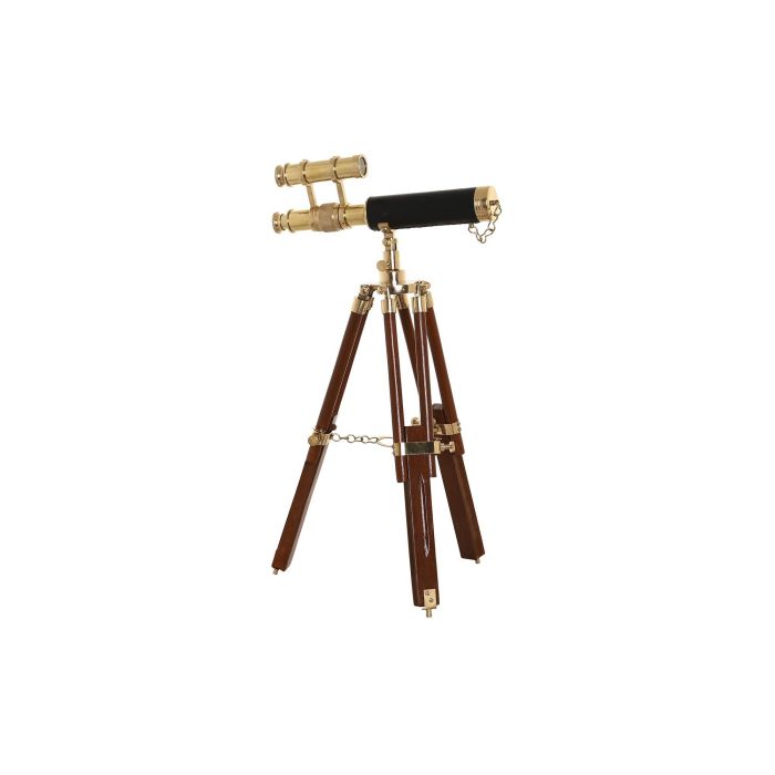 DKD Home Decor Telescopio Vintage Decorativo de Latón y Mango Dorado Marrón 17x34x24 cm 2 DKD Home Decor Telescopio Vintage Decorativo de Latón y Mango Dorado Marrón 17x34x24 cm 2