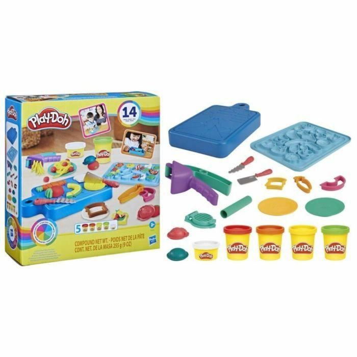 Play-Doh Little Chef's Kit, masa para modelar, 14 accesorios de cocina, juguetes preescolares 2