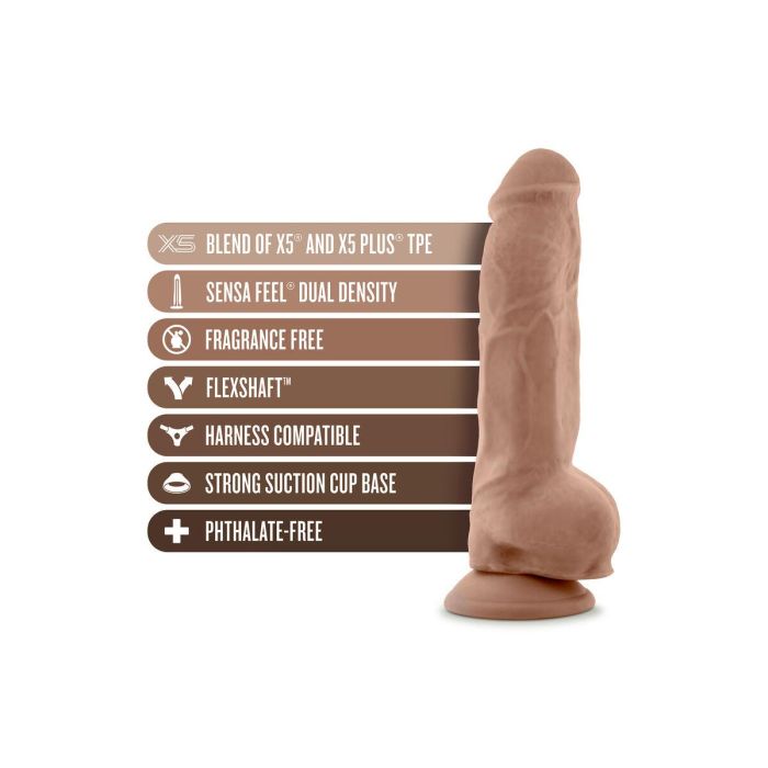 Dildo Blush Au Naturel Marrón Ø 5,1 cm 3