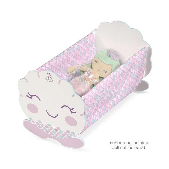 Decuevas Cuna Balancín de Madera para Muñecas y Muñecos de hasta 48 cm. Juguete Infantil Recomendado a partir de 3 Años 4