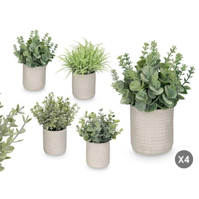 Ibergarden Maceta Cuadrada Decorativa con Diseño Hojas Verdes Surtidos de Plástico y Cemento, 20 cm Ancho x 35 cm Alto x 15 cm Fondo (24 Unidades) Ibergarden Maceta Cuadrada Decorativa con Diseño Hojas Verdes Surtidos de Plástico y Cemento, 20 cm Ancho x 35 cm Alto x 15 cm Fondo (24 Unidades)