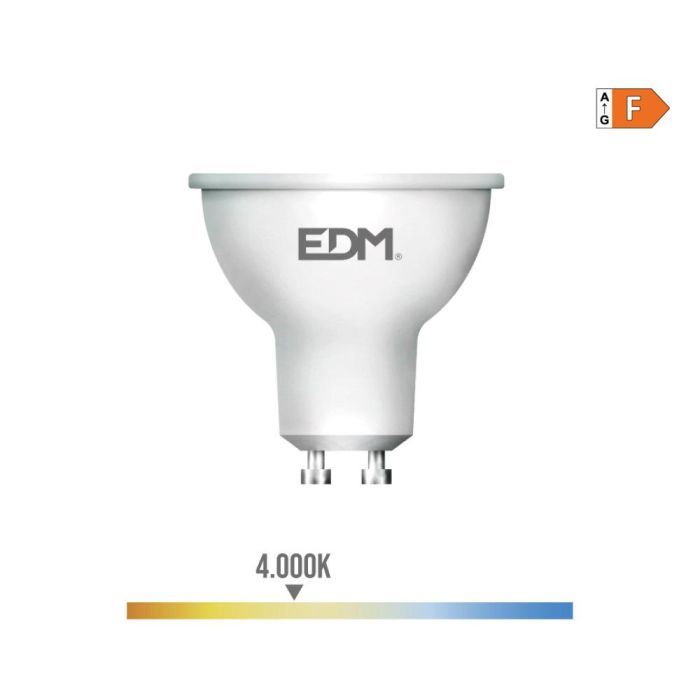 Edm Bombilla Dicroica LED GU10 5W 450LM 4000K Luz Día Ø5x5.5cm